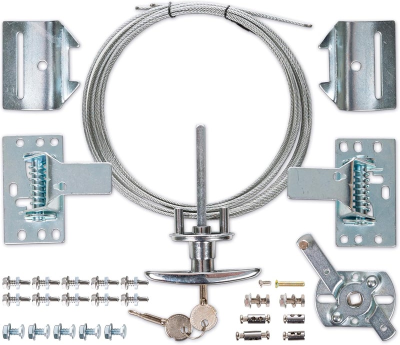 Granatan Garage Door Lock Kit, Complete Set with Spring Latch and Keyed Handle, Home Improvement Door Lock - Image 1